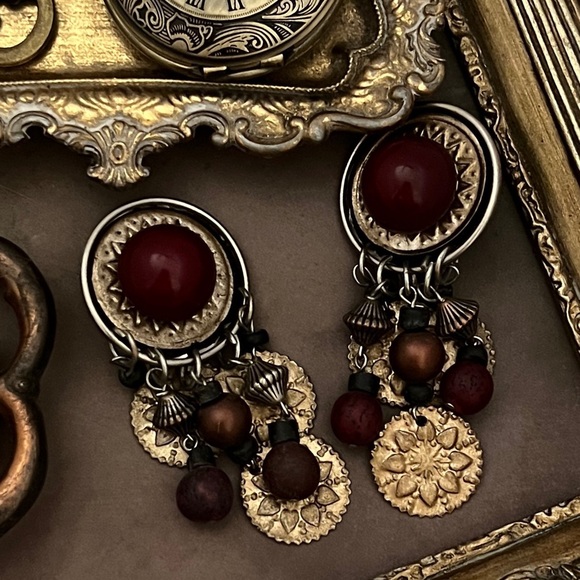 Bohemian Style Tribal Aztec Earrings - Picture 4 of 4